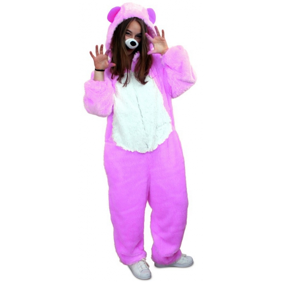 Verkleedkleding paarse beer