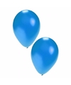 10 stuks metallic blauwe ballonnen 36 cm