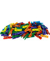 100x stuks multi-color kleur hobby knutselen mini knijpers-knijpertjes 2.5 cm