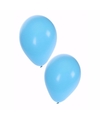 10x stuks lichtblauwe ballonnen 25 cm