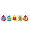 18 Jaar verjaardag leeftijd versiering ballon slingers van 10 meter