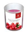 1x Geurkaarsen cranberry in glazen houder 25 branduren
