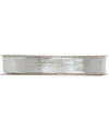 1x Hobby-decoratie metallic zilveren sierlinten met glitters 9 mm x 25 meter