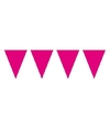 1x Mini vlaggenlijn-slinger magenta roze 300 cm