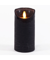 1x Zwarte LED kaarsen-stompkaarsen met bewegende vlam 15 cm