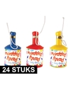 24x Party poppers champagne met gekleurde confetti