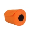 2x Oranje toiletpapier rollen 140 vellen