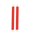 2x Rode LED kaarsen-dinerkaarsen 25,5 cm