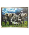 3D olifanten poster in zilveren lijst