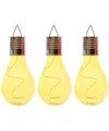 3x Buiten LED gele lampbolletjes solar verlichting 14 cm