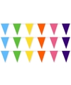 3x Gekleurde stoffen vlaggenlijnen-slingers 10 meter