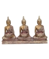 3x Goud boeddha beeldjes met waxine-theelicht houder 17 cm