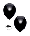 40x Zwarte metallic ballonnen 30 cm