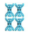 4x Slingers-decoratie ophangen slingerklemmen blauw