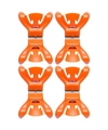4x Slingers-decoratie ophangen slingerklemmen oranje