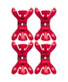 4x Slingers-decoratie ophangen slingerklemmen rood