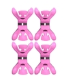 4x Slingers-decoratie ophangen slingerklemmen roze