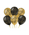 6x stuks leeftijd verjaardag feest ballonnen Party Time thema geworden zwart-goud 30 cm