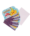 8x Pokemon themafeest uitnodingen-kaarten
