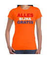 Alles bijna gratis t-shirt oranje voor dames Koningsdag shirts