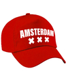 Amsterdam pet -cap rood volwassenen
