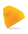 Basic dames-heren beanie wintermuts 100% soft Acryl in kleur goud geel