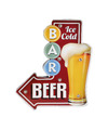 Bier-Oktoberfest wand decoratiebord Ice Cold Beer Vintage metaal 29 x 35 cm