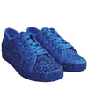 Blauwe glitter disco sneakers-schoenen voor dames