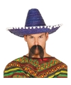 Blauwe sombrero-Mexicaanse hoed 45 cm voor volwassenen