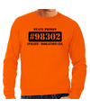 Boeven-gevangenen isolation cel verkleed sweater oranje heren