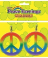 Carnaval Sixties-Hippie-Flower Power Peace oorbellen