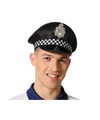 Carnaval verkleed Politie agent hoedje zwart-zilver voor volwassenen Politie thema