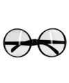 Carnaval-verkleed Secretaresse-nerd-school juf bril zwart dames kunststof party brillen
