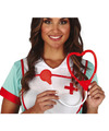 Carnaval verkleed stethoscoop dokter-zuster rood thema feest accessoires