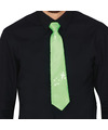 Carnaval verkleed stropdas met pailletten neon groen polyester volwassenen-unisex