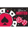 Casino uitnodigingen 8 stuks