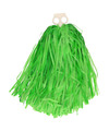Cheerballs-pompoms 1x groen met franjes en ring handgreep 28 cm