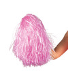 Cheerballs-pompoms 1x roze met franjes en ring handgreep 28 cm