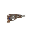 Cowboy verkleed speelgoed revolver-pistool metaal 8 schots plaffertjes