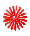 Decoratie waaiers rood-wit 35 cm