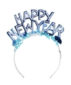 Diadeem Happy New Year blauw voor volwassenen