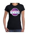 Disco fever feest t-shirt zwart voor dames