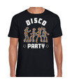 Disco verkleed t-shirt heren jaren 80 feest outfit disco party zwart