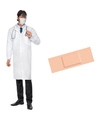 Dokter kostuum heren M (48-50) met gratis pleister sticker