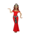 Egyptische farao-godin verkleed kostuum-jurk rood voor dames