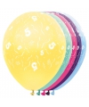 Feestartikelen helium ballonnen 5 jaar 5 stuks