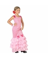 Flamenco danseres kostuum voor kinderen roze