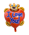 Folie ballon I Love You teddybeer 80 cm met helium gevuld
