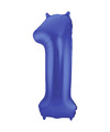 Folie ballon van cijfer 1 in het blauw 86 cm