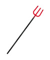 Funny Fashion Duivel Trident-Drietand vork 113 cm rood plastic verkleed accessoires